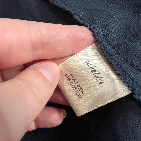 Rabalder Navy Blue Linen Cotton Blend Single Button Closure Blazer Sz M Womens - Picture 7 of 10